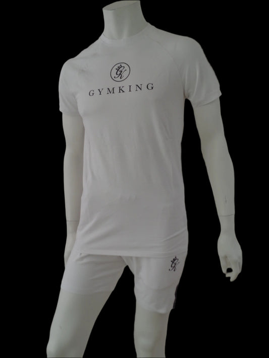 Gym King Pro Logo White twin set