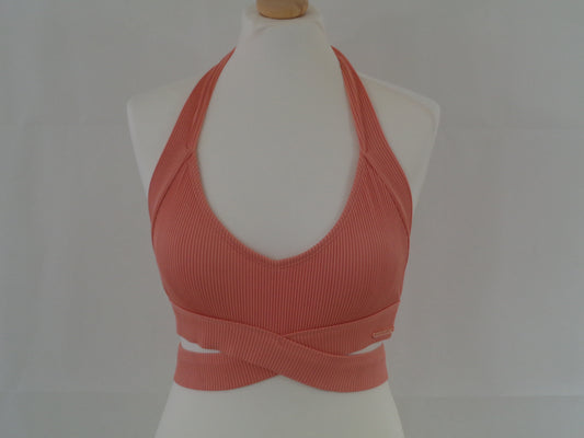 Gym King wrap bikini Top coral